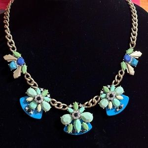 J. Crew Turquoise and Blue Necklace